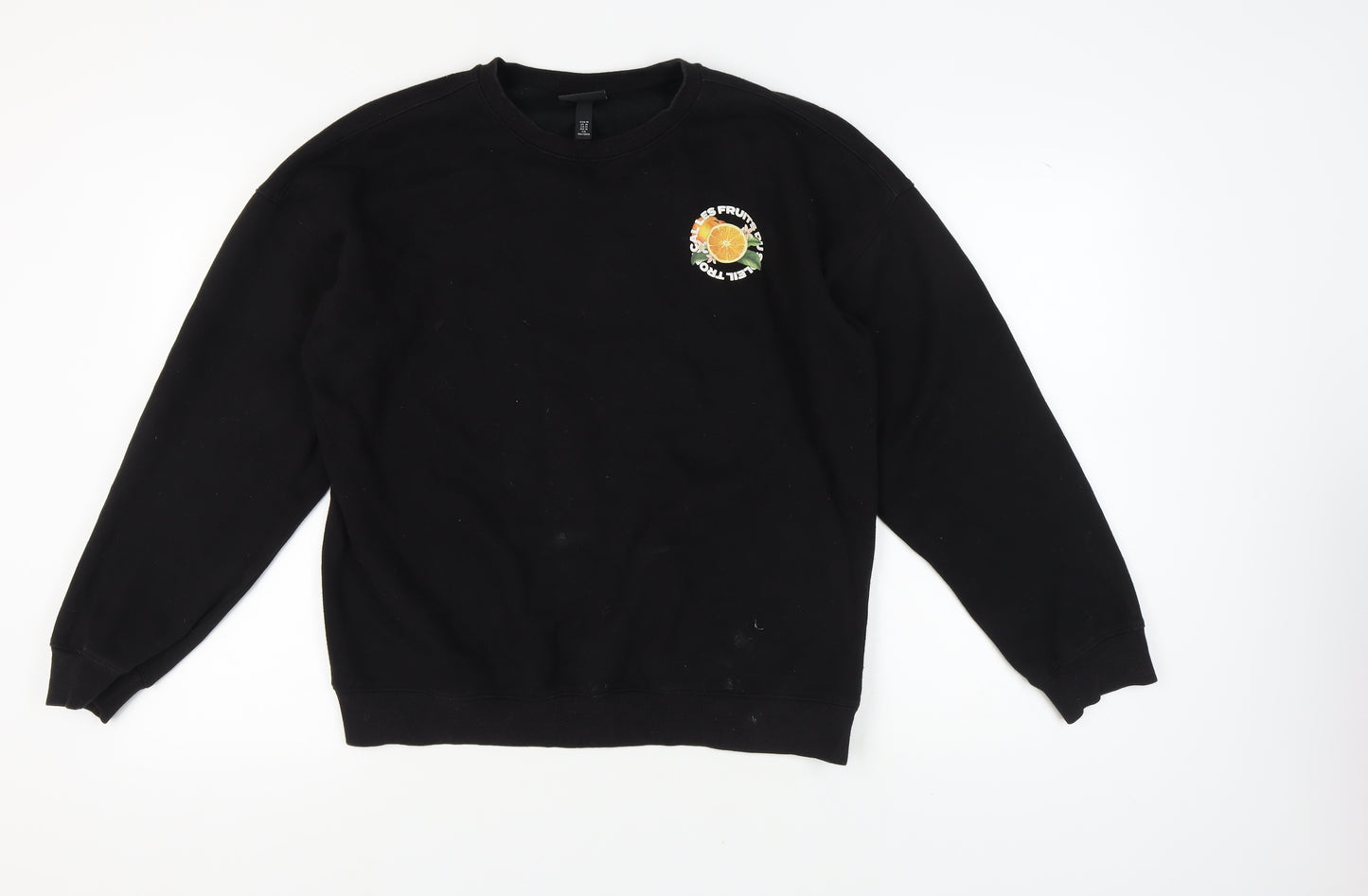H&M Unisex Black Oversized Sweatshirt M