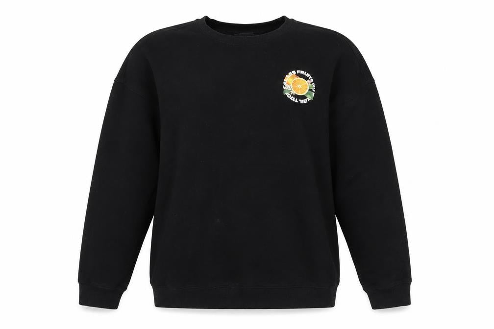 Front view of H&M unisex black oversized sweatshirt m