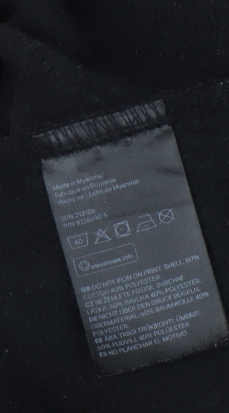 H&M Unisex Black Oversized Sweatshirt M