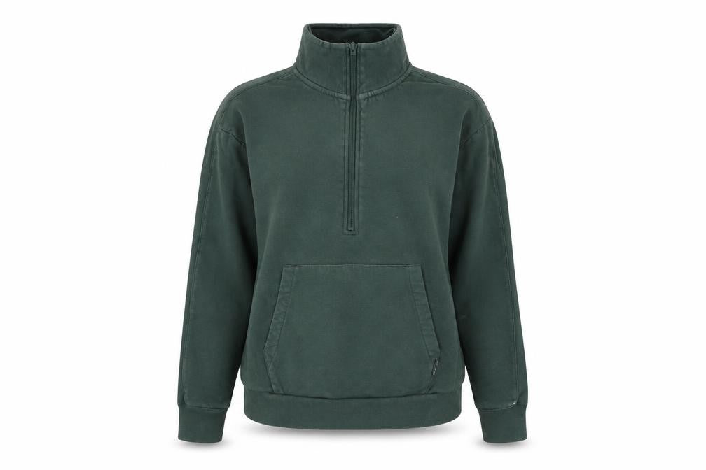 Front view of Marks & Spencer Green Women's Pullover Sweatshirt, size 10