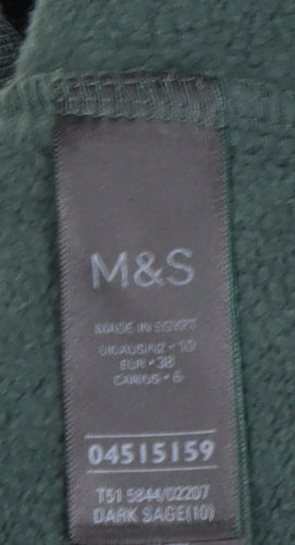 Marks and Spencer Green Women's Pullover Sweatshirt, Size 10