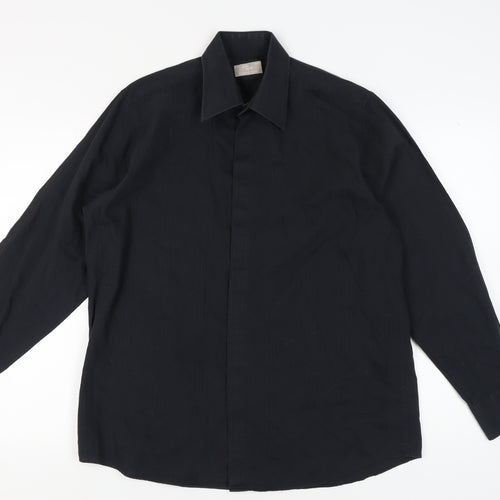 John Lewis Men's Black Long Sleeve Shirt 16.5