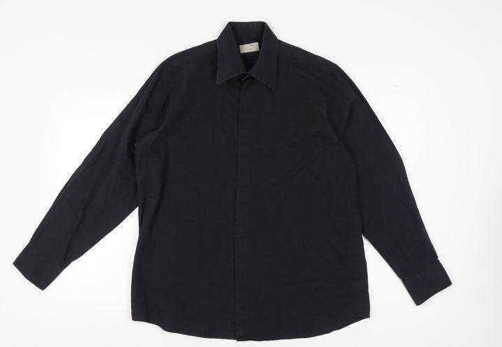 John Lewis Men's Black Long Sleeve Shirt 16.5