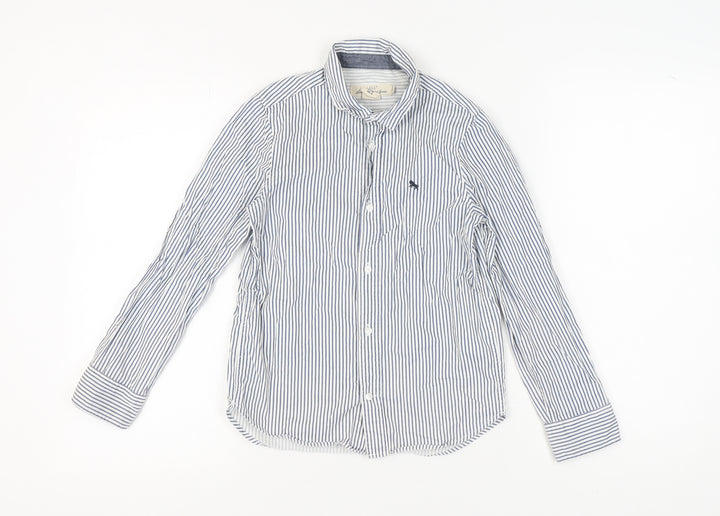 L.O.G.G. Boys Blue Striped Button-Up Shirt 9-10 Years