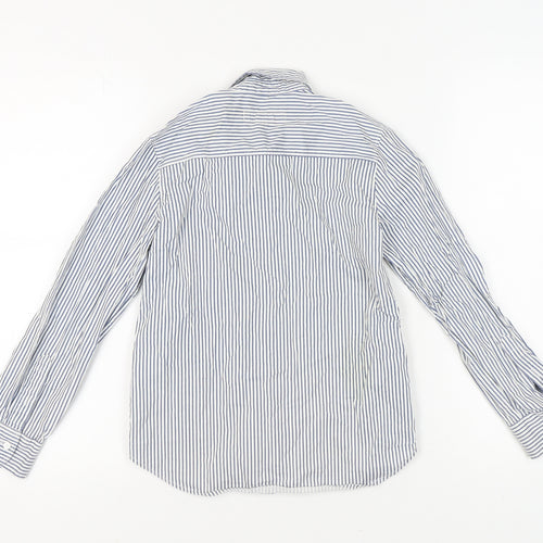 L.O.G.G. Boys Blue Striped Button-Up Shirt 9-10 Years