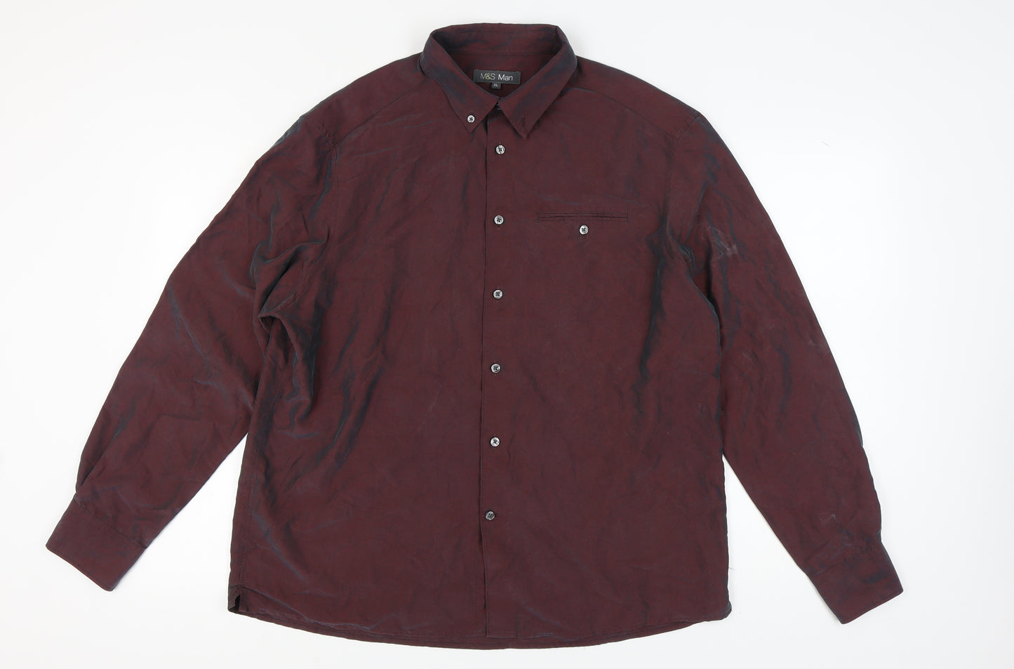 Marks and Spencer Men's Brown XL Button-Up Shirt