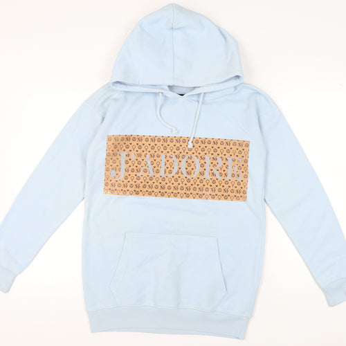 Missguided Women's Blue Pullover Hoodie, Size S