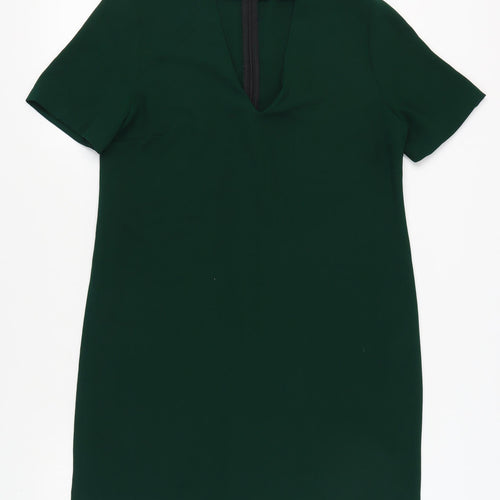 Zara Woman Green Short Sleeve Dress, Size 12