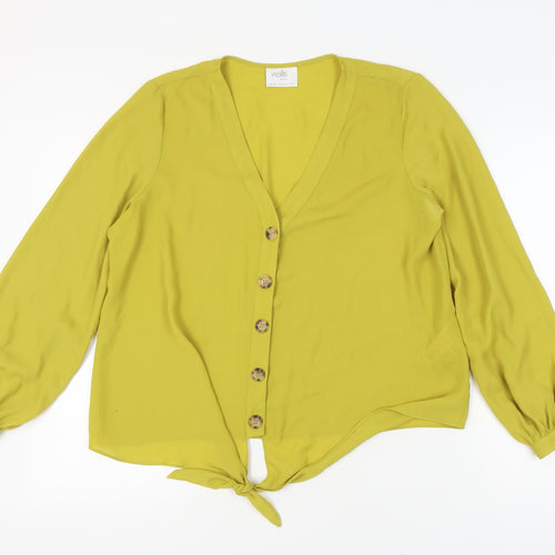 Wallis Women's Green Long Sleeve Blouse UK 16