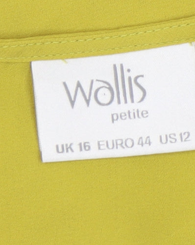 Wallis Women's Green Long Sleeve Blouse UK 16