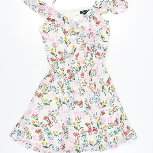 New Look 915 Girls Floral A-Line Short Dress Multicoloured