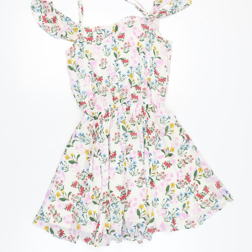 New Look 915 Girls Floral A-Line Short Dress Multicoloured