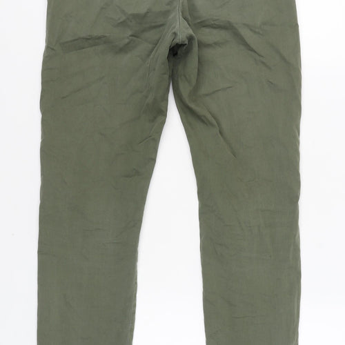 Asket Men's Green Slim Chino Trousers Size 31