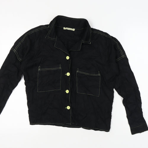 Innocence Women's Black Button-Up Shirt UK 10
