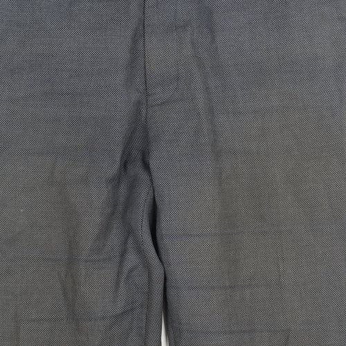 Marks and Spencer Men's Blue Regular Fit Trousers