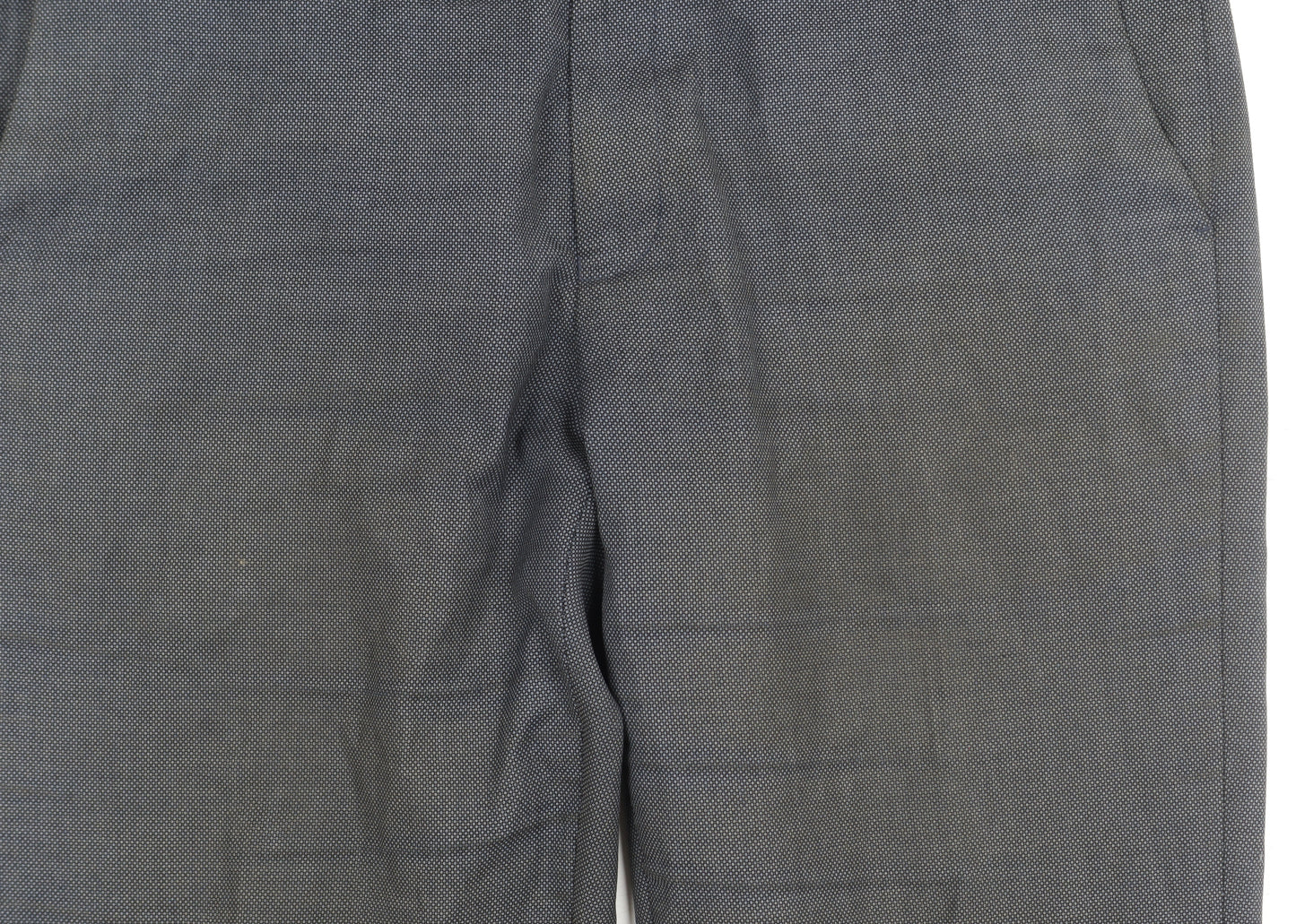 Marks and Spencer Men's Blue Regular Fit Trousers