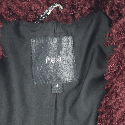 Next Women's Red Bomber Jacket Size 8 - Casual Elegance