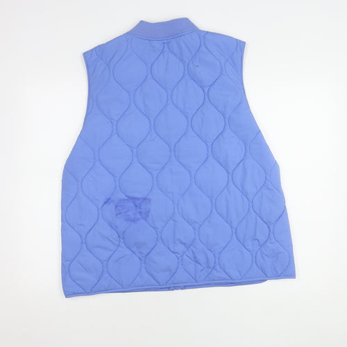 Marks and Spencer Women's Blue Quilted Waistcoat Size 16