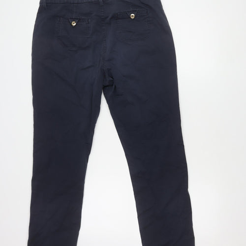 Marks and Spencer Men's Navy Chino Trousers Size 16
