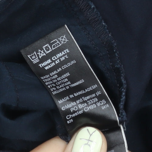 Marks and Spencer Men's Navy Chino Trousers Size 16