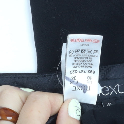 Next Women's Black Tapered Trousers Size 10