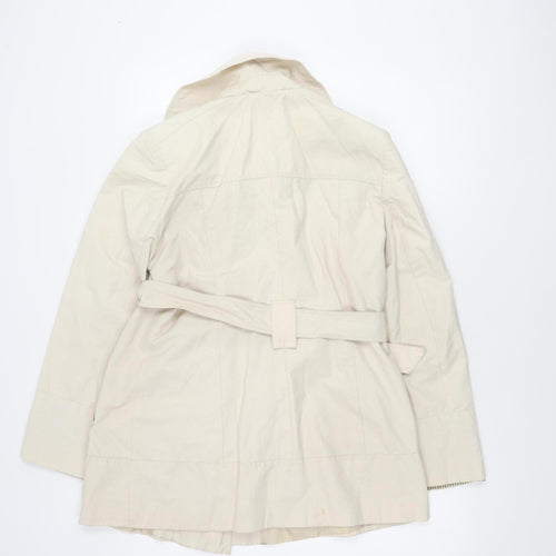 Sophie Gray Women's Beige Trench Coat Size 14 Button Belted