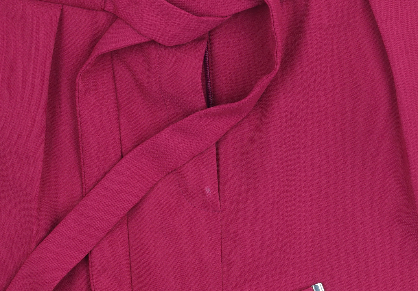 Lipsy Women's Red Belted Tapered Trousers Size 14