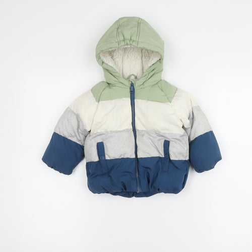 Marks and Spencer Boys Multicoloured Puffer Jacket 12-18M