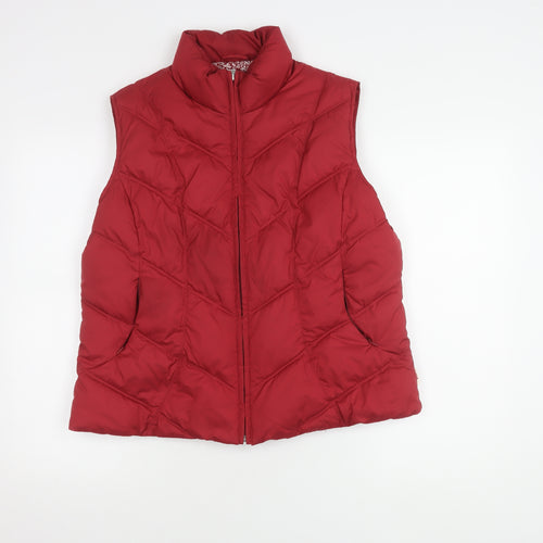 Marks and Spencer Women's Red Puffer Waistcoat L