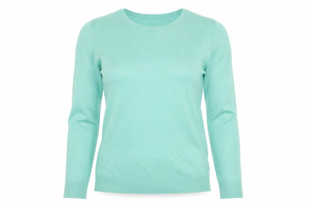 Front view of Marks & Spencer Women’s Green jumper, size UK 10