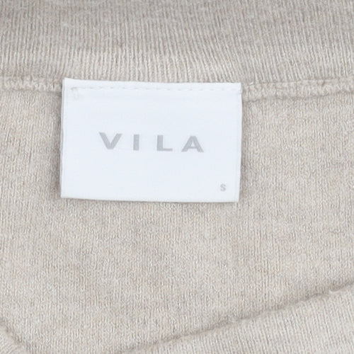 VILA Women's Beige Midi Wrap Skirt Size S