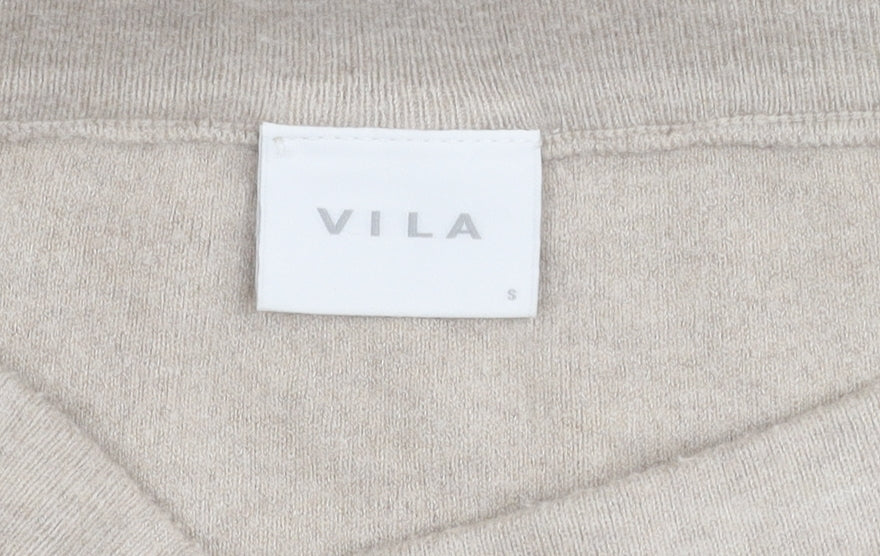 VILA Women's Beige Midi Wrap Skirt Size S