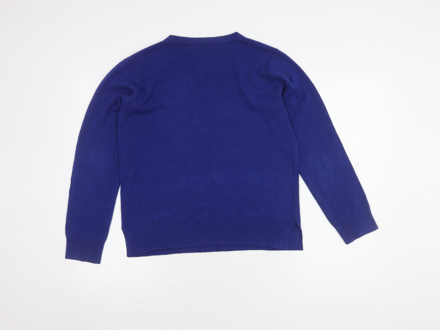 M&S Women's Blue Crew Neck Pullover Jumper Size 12