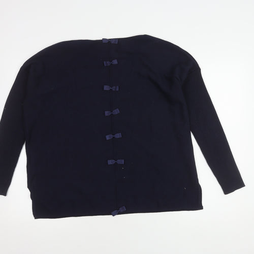 Ginger Toby Women's Blue Pullover Jumper, Size 0/S