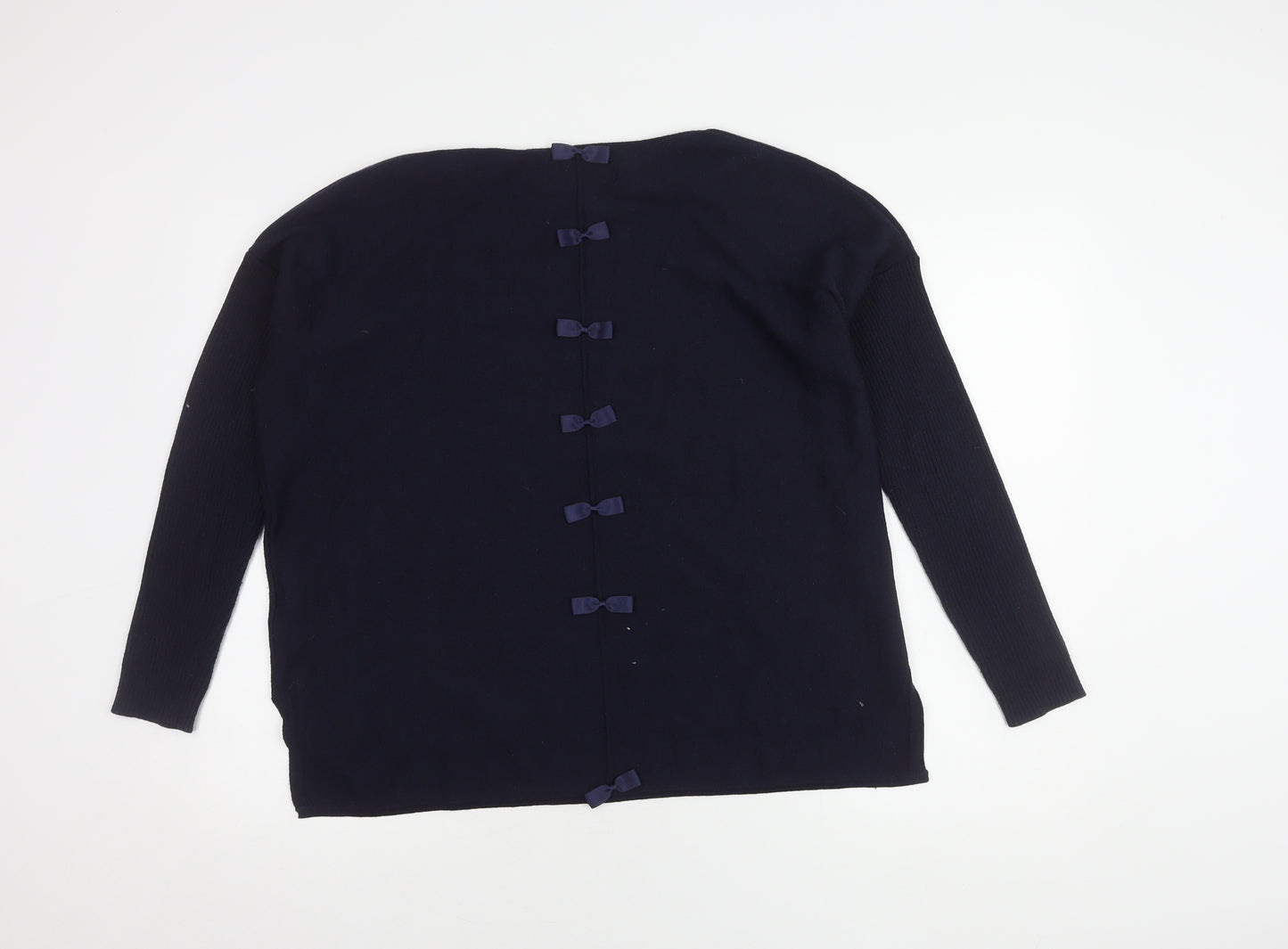 Ginger Toby Women's Blue Pullover Jumper, Size 0/S