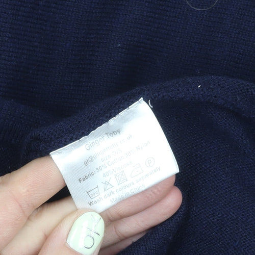 Ginger Toby Women's Blue Pullover Jumper, Size 0/S