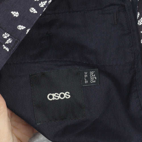 ASOS Men's Blue Chino Trousers Size 32R