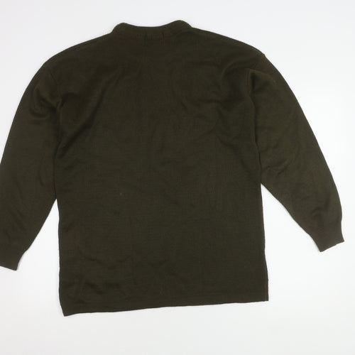 Gentlemen & Players Men's Green Pullover, Size M