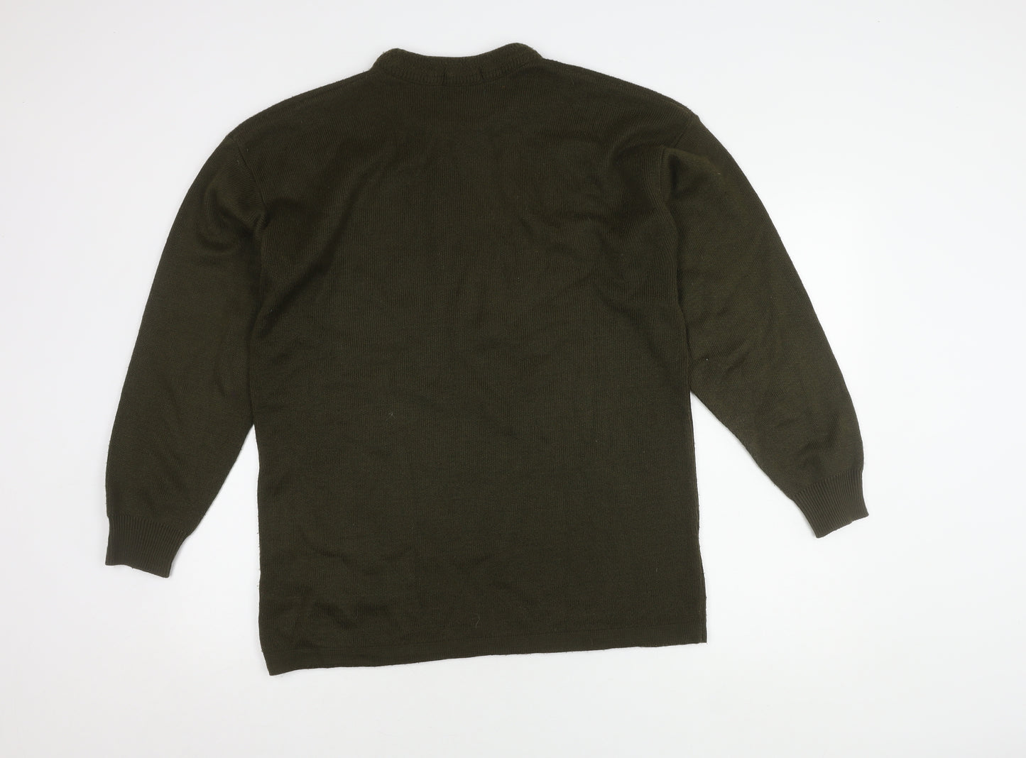 Gentlemen & Players Men's Green Pullover, Size M