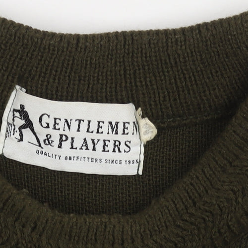 Gentlemen & Players Men's Green Pullover, Size M