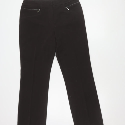 BHS Women's Black Straight Trousers Size 12