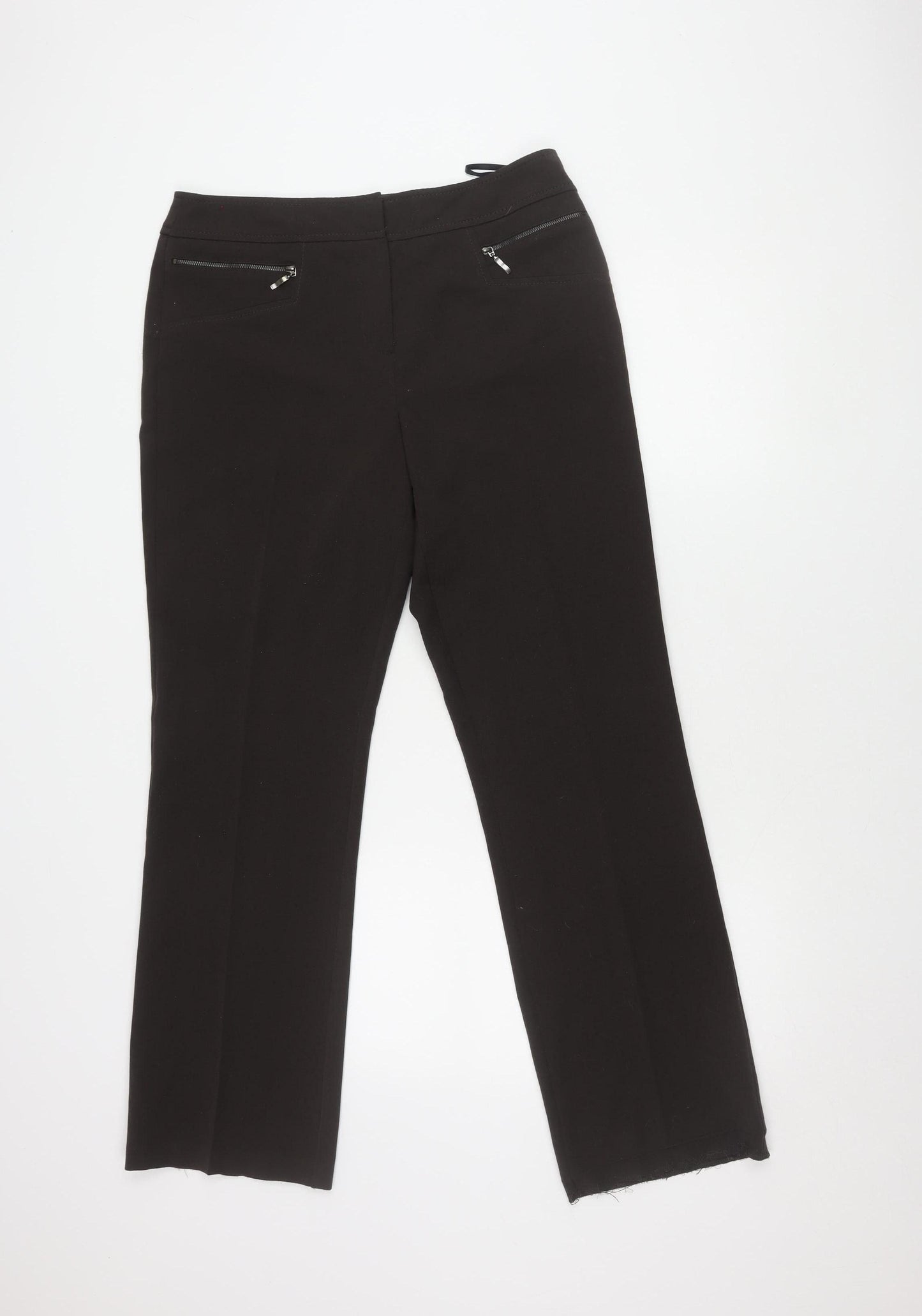 BHS Women's Black Straight Trousers Size 12