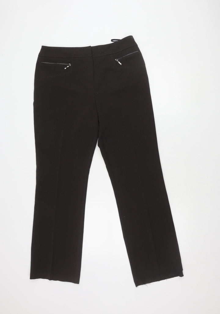 BHS Women's Black Straight Trousers Size 12