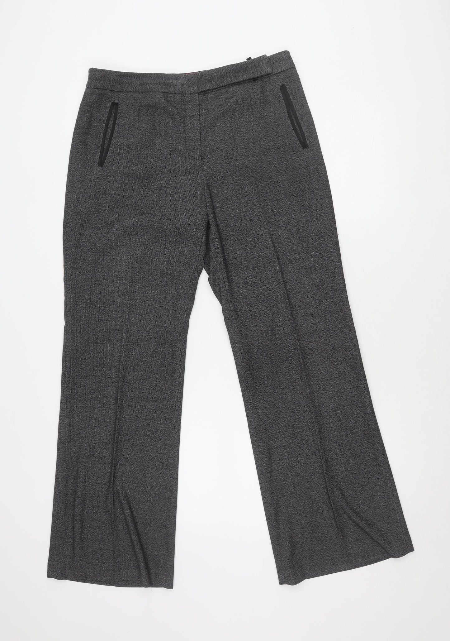 Next Women's Grey Dress Pants Size 12 Straight Leg