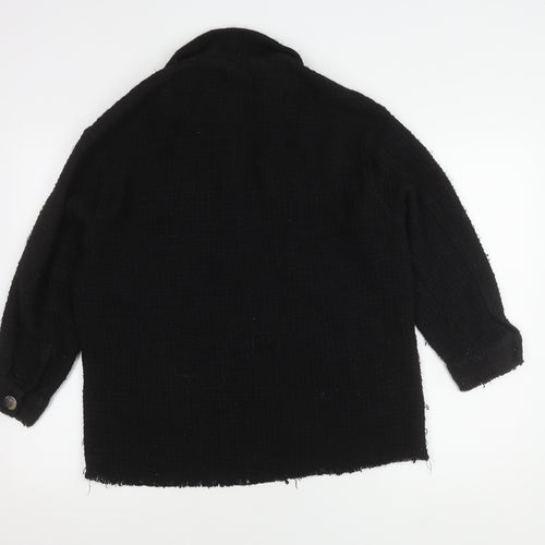 Zara Women's Black Mid-Length Jacket M