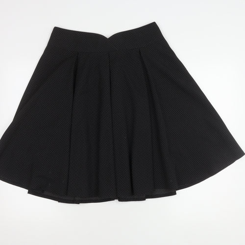 Next Women's Black A-Line Knee Length Skirt, Size 12