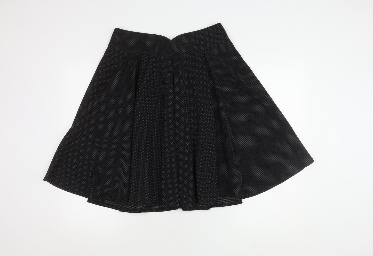 Next Women's Black A-Line Knee Length Skirt, Size 12