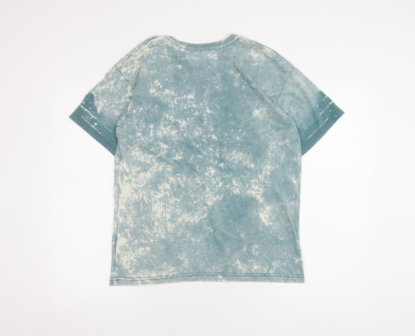 Topman Blue Graphic Print Crew Neck T-Shirt, Men's Small