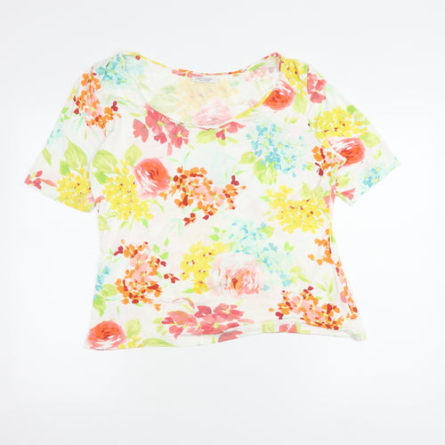 Artigiano Women's Floral T-Shirt, Multicoloured, Size 18
