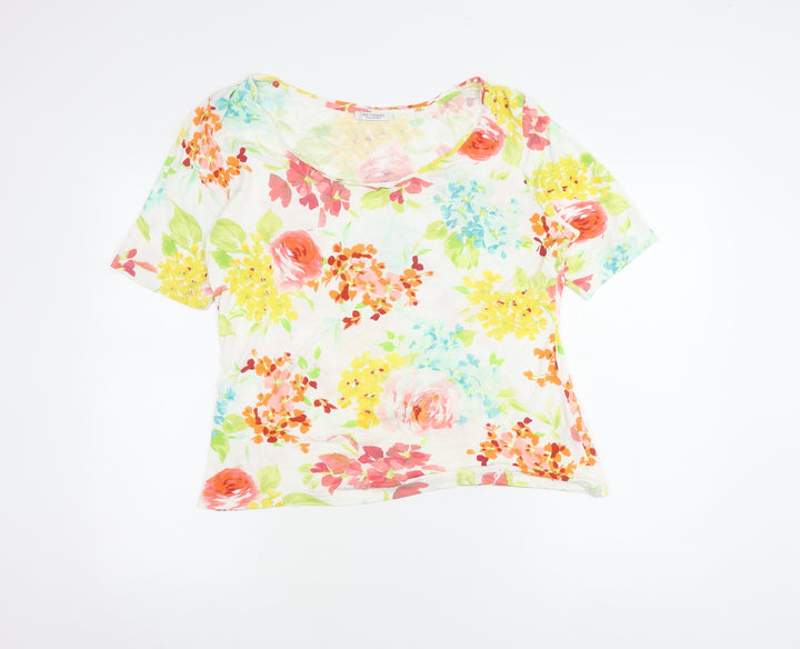 Artigiano Women's Floral T-Shirt, Multicoloured, Size 18